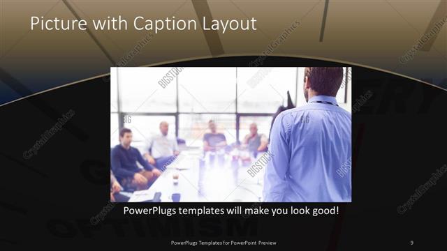 Picture with Caption presentation slide layout