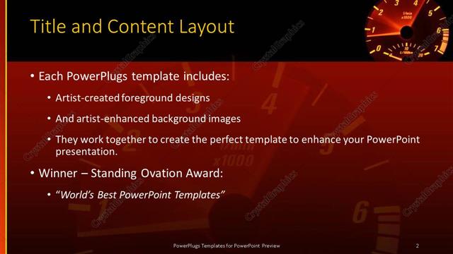 Title and Content presentation slide layout