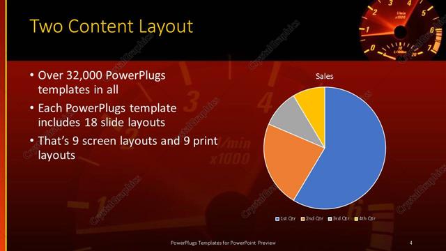 Two Content presentation slide layout