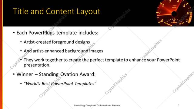 Title and Content presentation slide layout
