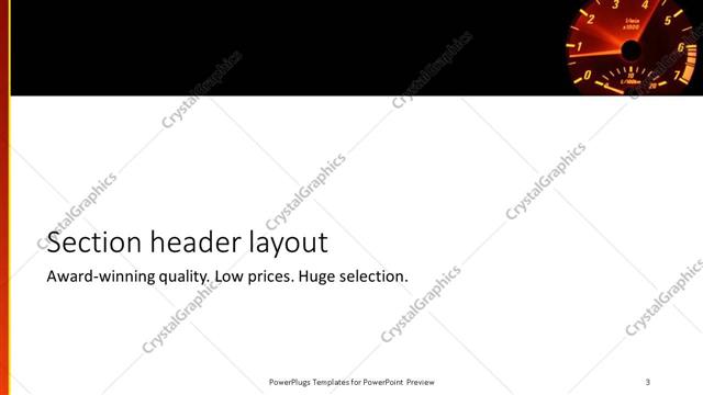 Section Header presentation slide layout