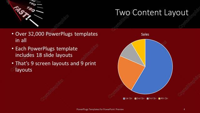 Two Content presentation slide layout