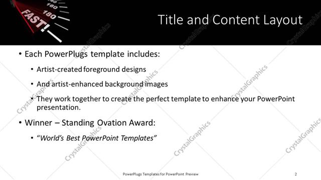 Title and Content presentation slide layout