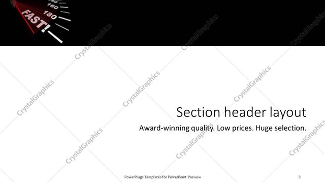 Section Header presentation slide layout