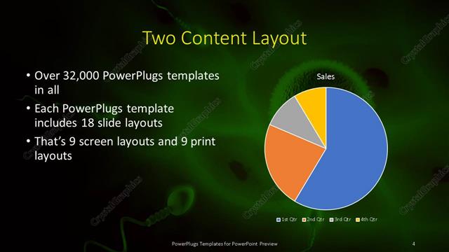 Two Content presentation slide layout