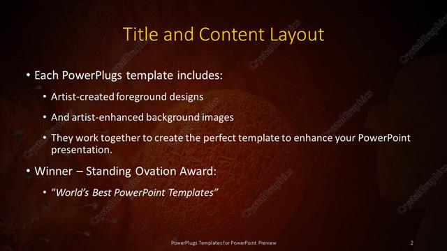 Title and Content presentation slide layout