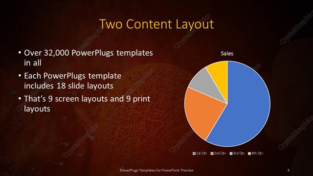 Two Content presentation slide layout