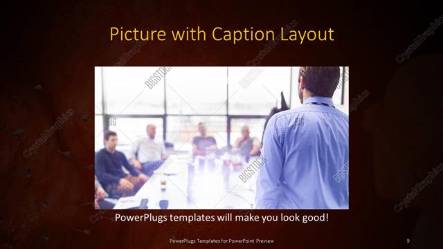 Picture with Caption presentation slide layout