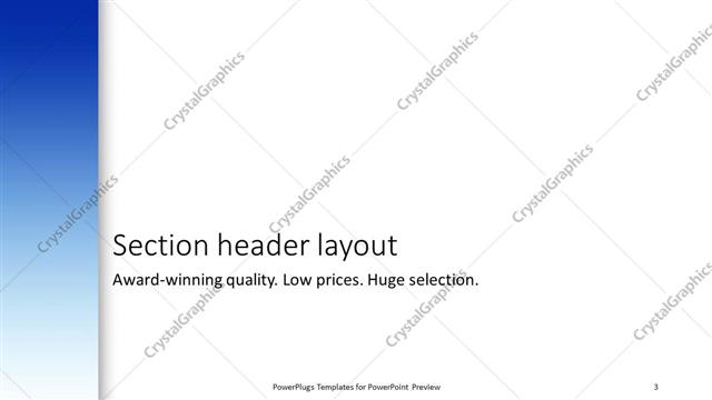 Section Header presentation slide layout