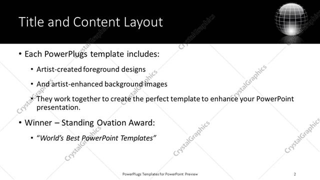 Title and Content presentation slide layout