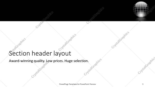 Section Header presentation slide layout
