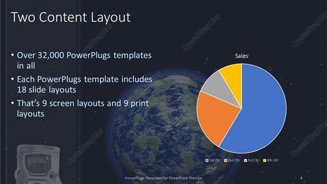 Two Content presentation slide layout