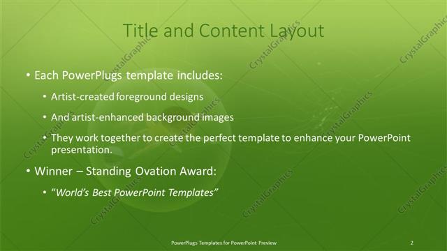 Title and Content presentation slide layout