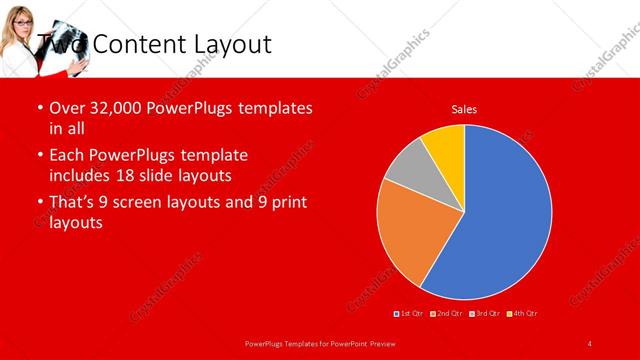 Two Content presentation slide layout