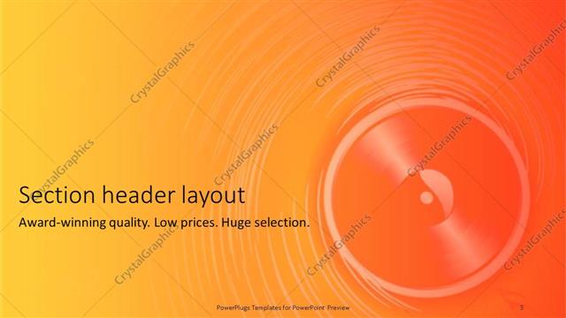Section Header presentation slide layout