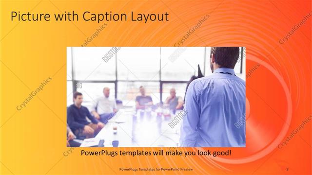 Picture with Caption presentation slide layout