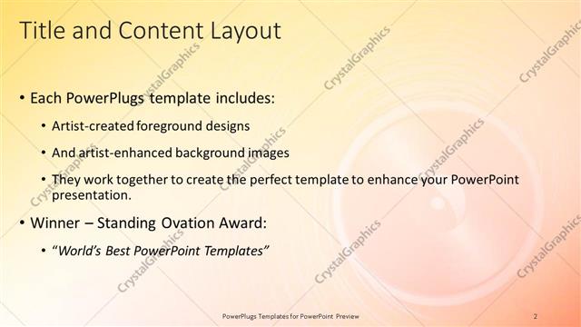Title and Content presentation slide layout