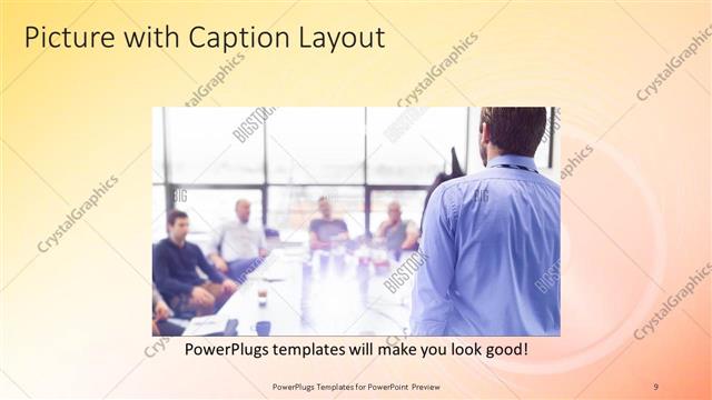 Picture with Caption presentation slide layout