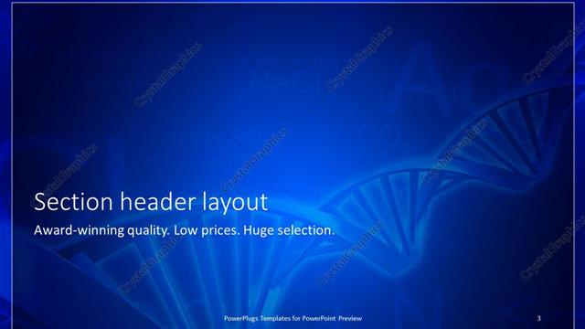 Section Header presentation slide layout