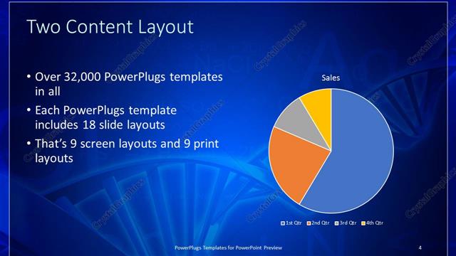 Two Content presentation slide layout