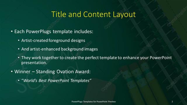 Title and Content presentation slide layout