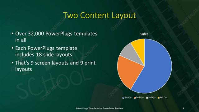 Two Content presentation slide layout