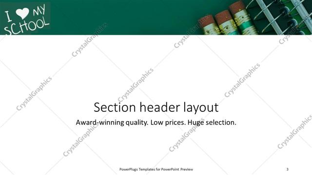 Section Header presentation slide layout
