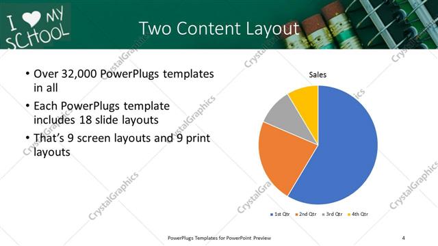 Two Content presentation slide layout
