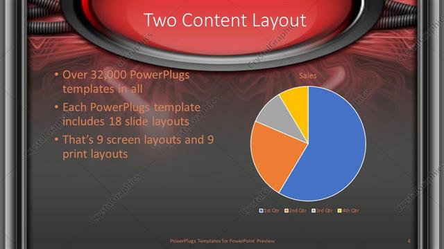 Two Content presentation slide layout