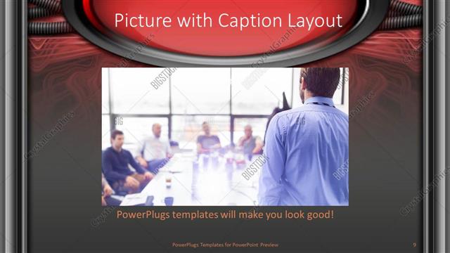 Picture with Caption presentation slide layout