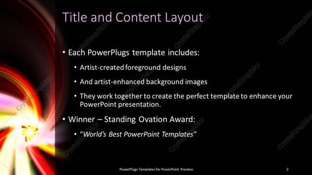 Title and Content presentation slide layout