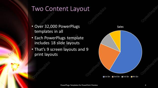Two Content presentation slide layout