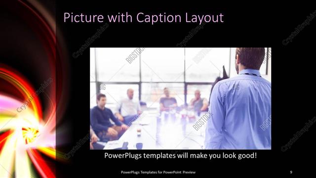 Picture with Caption presentation slide layout