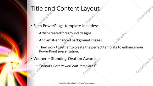 Title and Content presentation slide layout