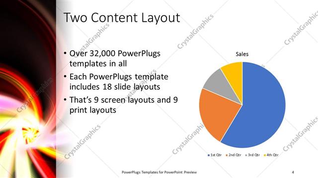 Two Content presentation slide layout