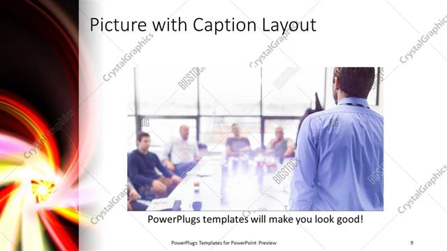 Picture with Caption presentation slide layout