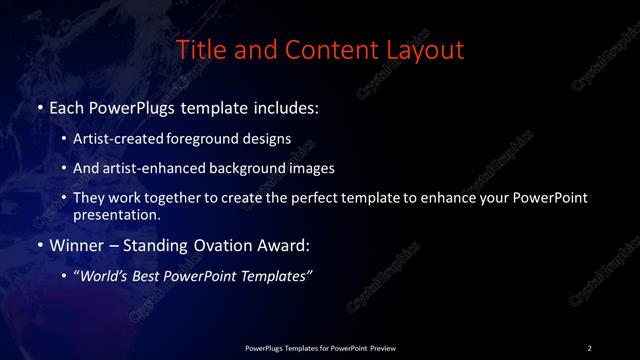 Title and Content presentation slide layout
