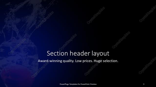 Section Header presentation slide layout