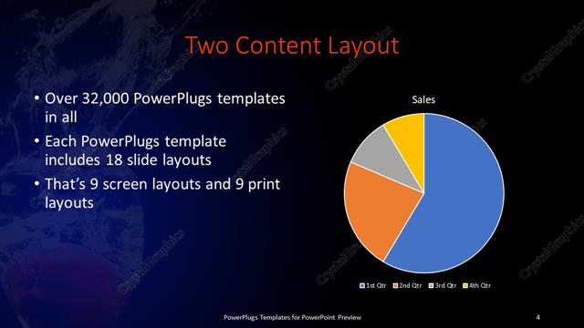 Two Content presentation slide layout