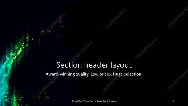 Section Header presentation slide layout