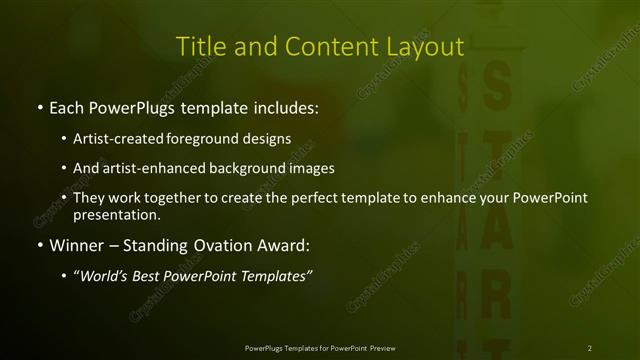 Title and Content presentation slide layout