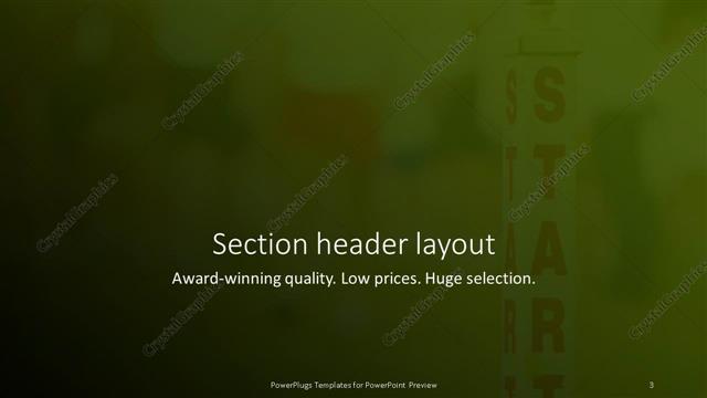 Section Header presentation slide layout