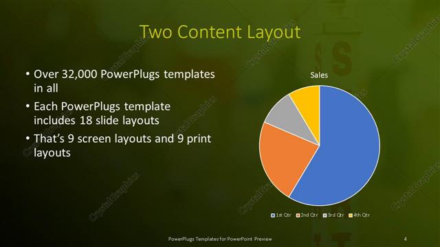 Two Content presentation slide layout