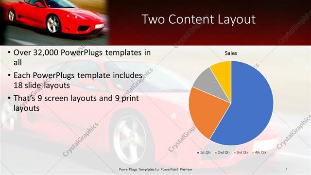 Two Content presentation slide layout
