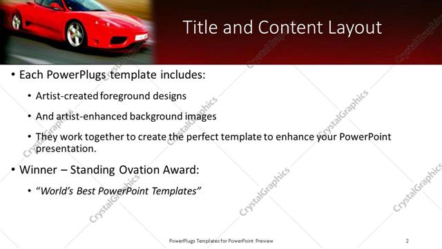 Title and Content presentation slide layout