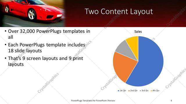 Two Content presentation slide layout