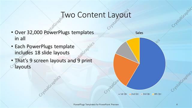 Two Content presentation slide layout