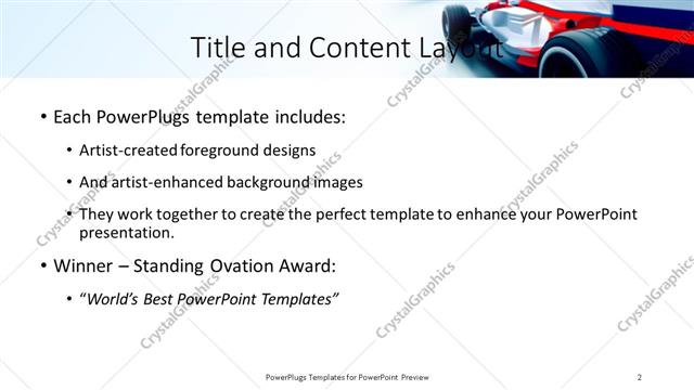 Title and Content presentation slide layout