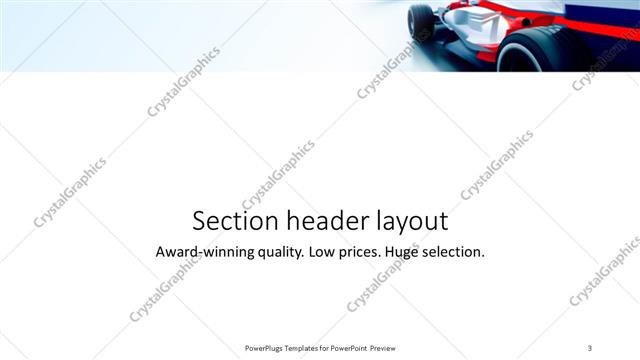 Section Header presentation slide layout