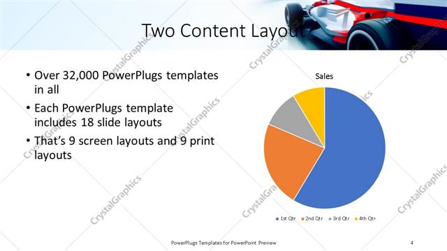 Two Content presentation slide layout